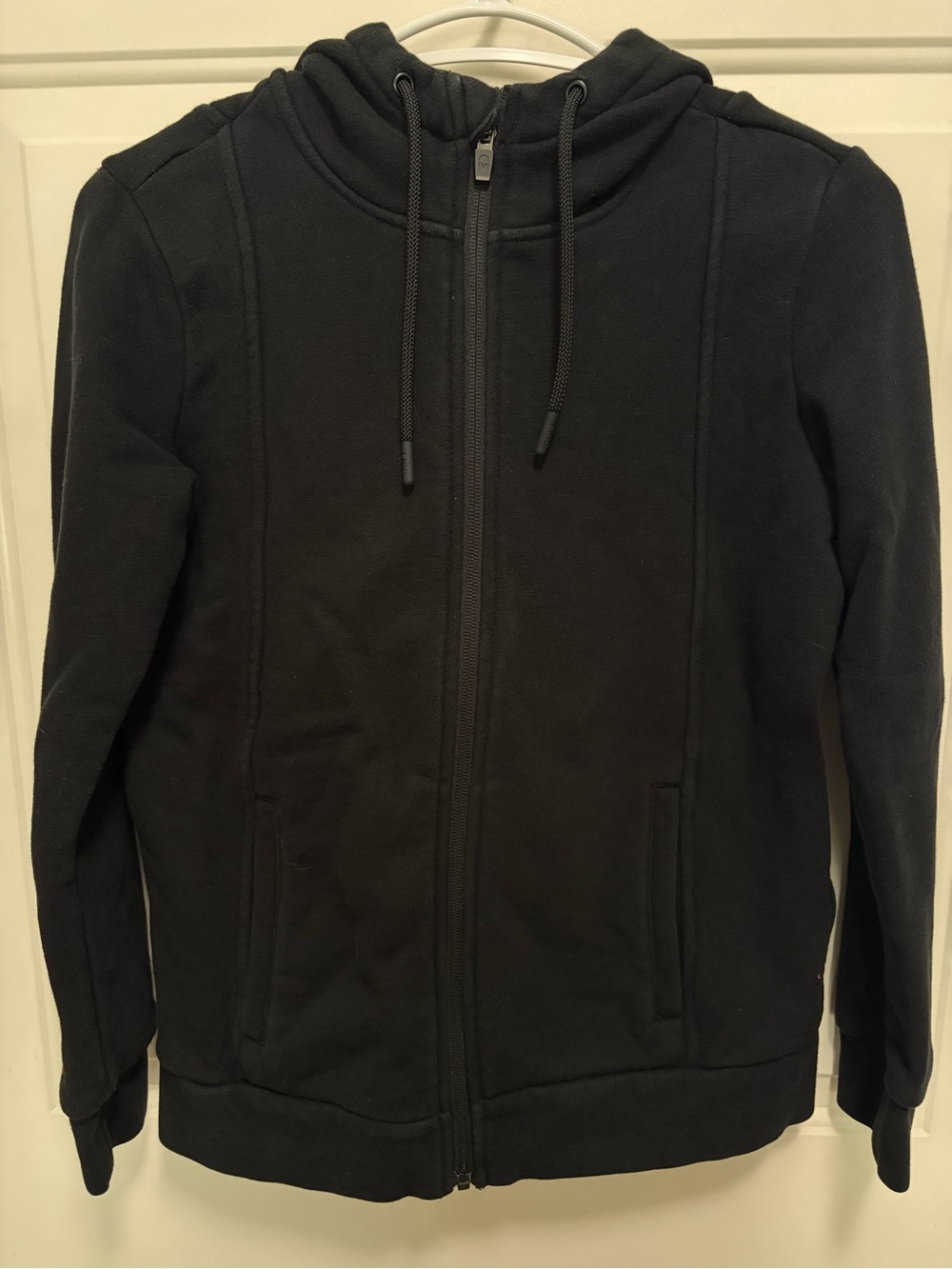 Figs Black Full-Zip Hooded Jacket